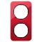 Двухместная рамка Berker R.1 10122344 (красный/черная)