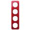Четырехместная рамка Berker R.1 10142344 (красный/черная)