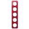 П'ятимісна рамка Berker R.1 10152344 (червоний/черний)